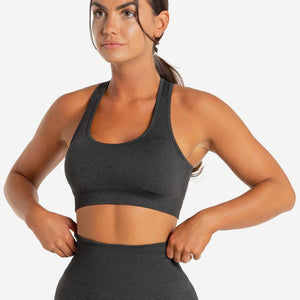 Core Seamless Sports Bra / Black Marl Pursue Fitness 1