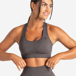 Core Seamless Sports Bra / Brown Marl Pursue Fitness 1