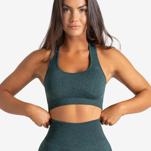 Core Seamless Sports Bra / Teal Marl Pursue Fitness 1