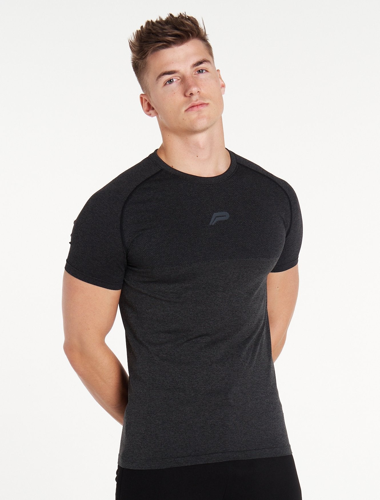 Core Seamless T-Shirt / Charcoal Marl Pursue Fitness 1