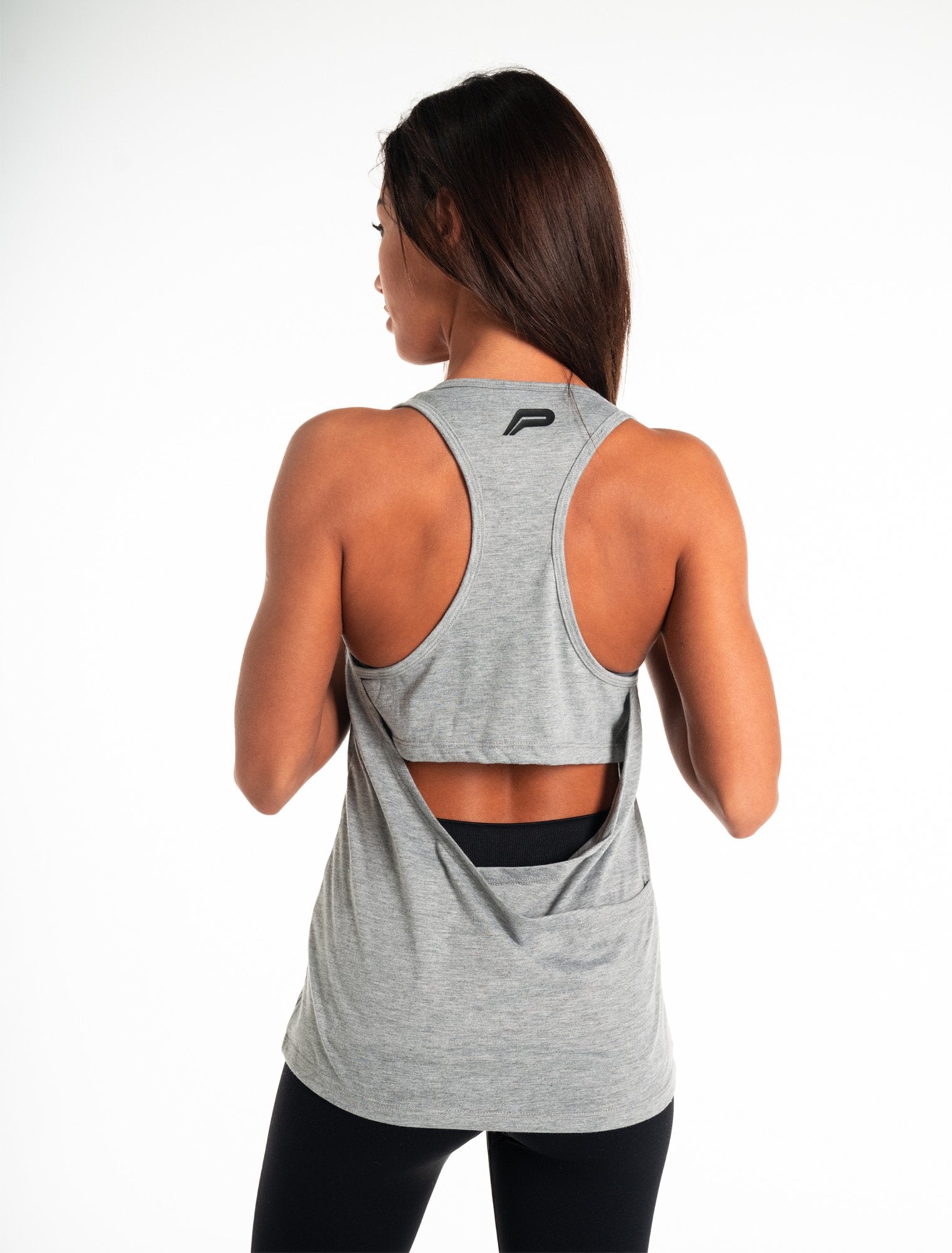 Cross Back Tank / Heather Grey Pursue Fitness 3