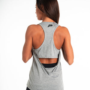 Cross Back Tank / Heather Grey Pursue Fitness 3