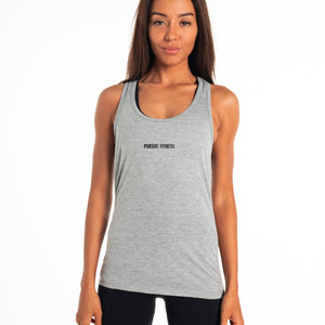 Cross Back Tank / Heather Grey Pursue Fitness 1