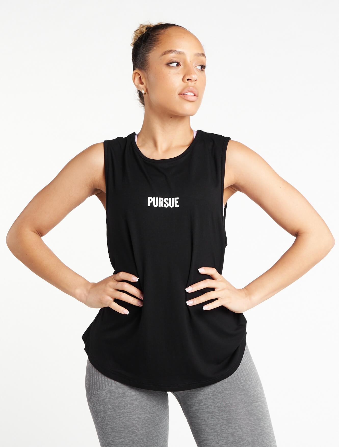 Crossover Tank Top / Black Pursue Fitness 1