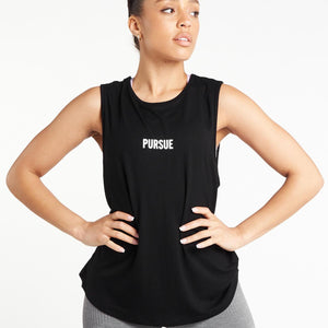 Crossover Tank Top / Black Pursue Fitness 1