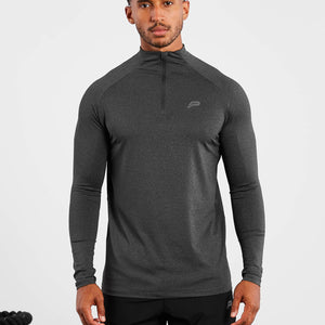 Hybrid Everyday ¼ Zip / Black Marl Pursue Fitness 1