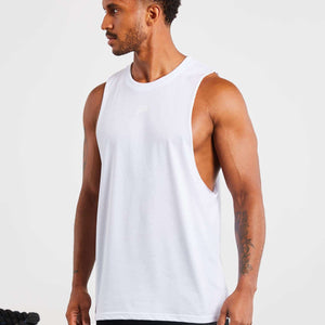 Icon Drop Arm Tank / White Pursue Fitness 2