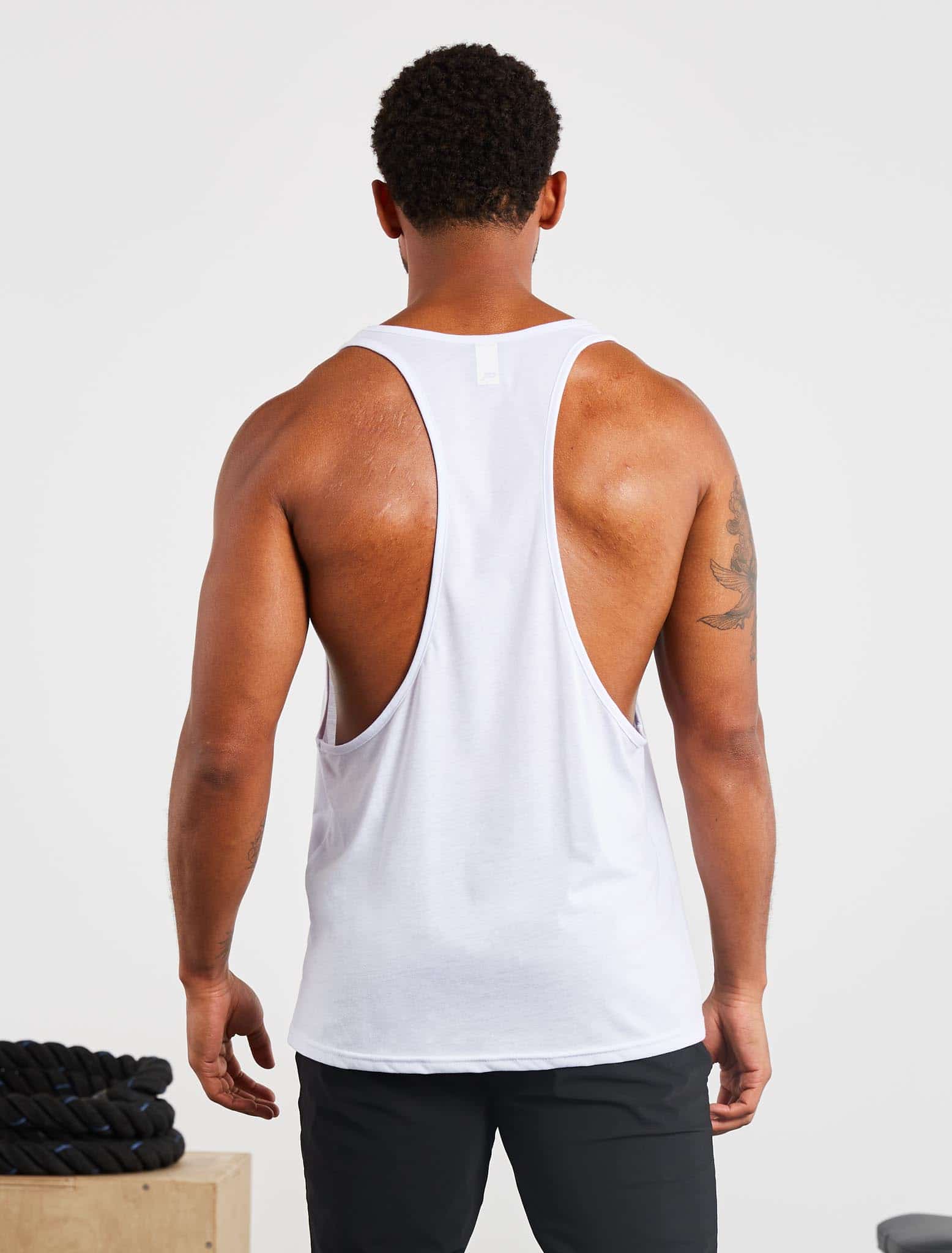 Icon Stringer Vest / White Pursue Fitness 2