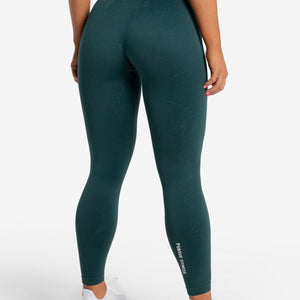 Marble Seamless Leggings / Dark Emerald Green Pursue Fitness 2