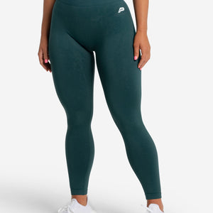 Marble Seamless Leggings / Dark Emerald Green Pursue Fitness 1