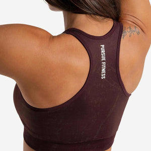 Marble Seamless Sports Bra / Black Cherry Pursue Fitness 2