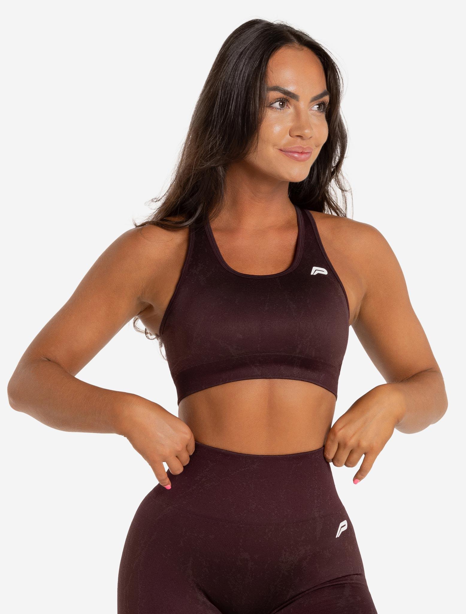 Marble Seamless Sports Bra / Black Cherry Pursue Fitness 1