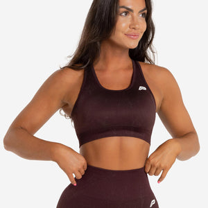 Marble Seamless Sports Bra / Black Cherry Pursue Fitness 1