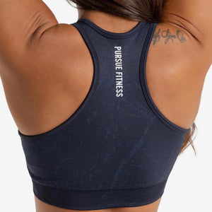 Marble Seamless Sports Bra / Navy Pursue Fitness 2