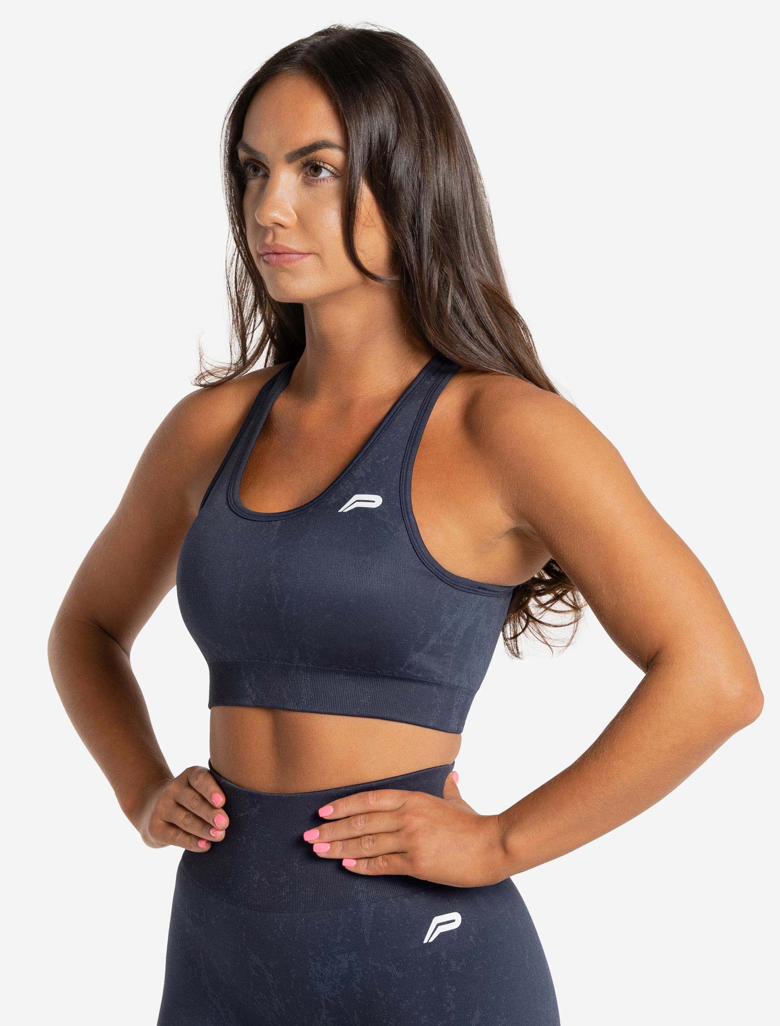 Marble Seamless Sports Bra / Navy Pursue Fitness 1