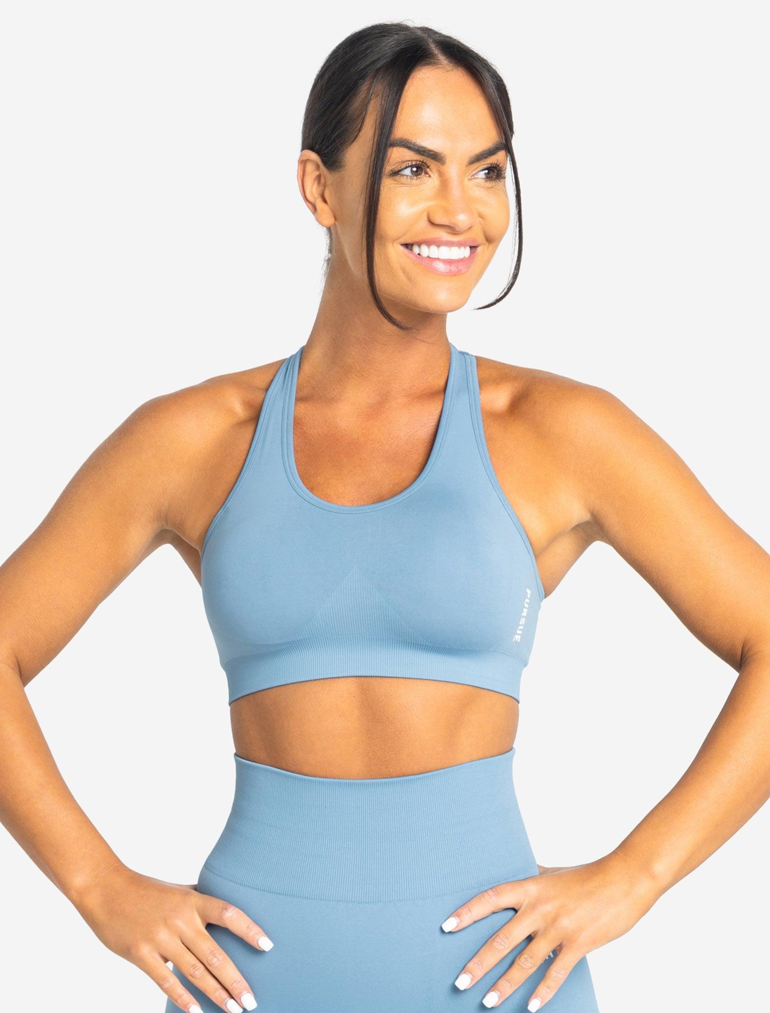 Move Seamless Sports Bra / Sky Blue Pursue Fitness 1