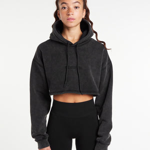 Oversized Crop Hoodie / Acid Wash Pursue Fitness 3