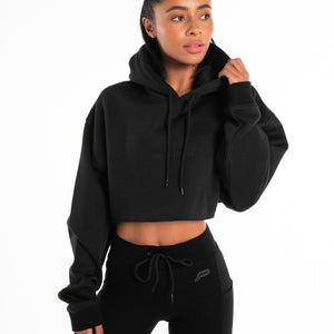 Oversized Crop Hoodie / Blackout Pursue Fitness 1