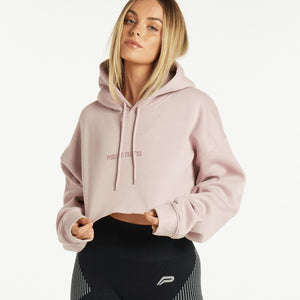 Oversized Crop Hoodie / Dusky Pink Pursue Fitness 2