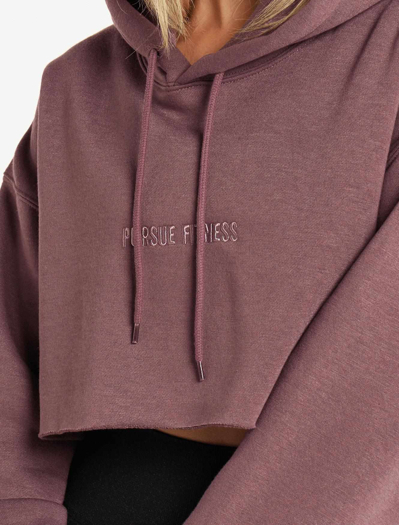 Oversized Crop Hoodie / Dusky Purple Pursue Fitness 2