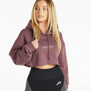 Oversized Crop Hoodie / Dusky Purple Pursue Fitness 1