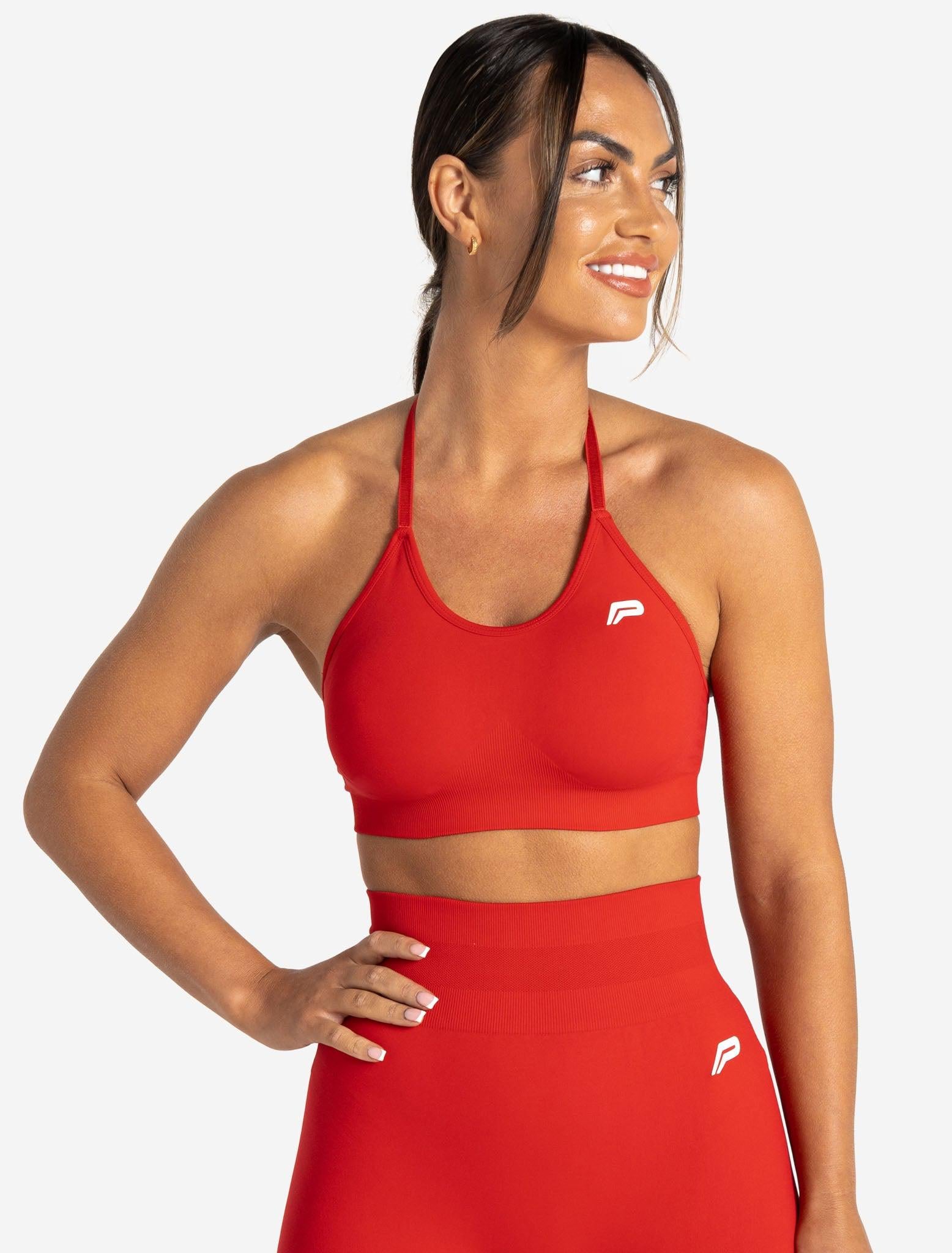 Scrunch Seamless Sports Bra / Candy Red Pursue Fitness 1