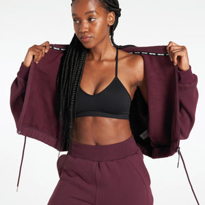 Select Crop Jacket / Black Cherry Pursue Fitness 1