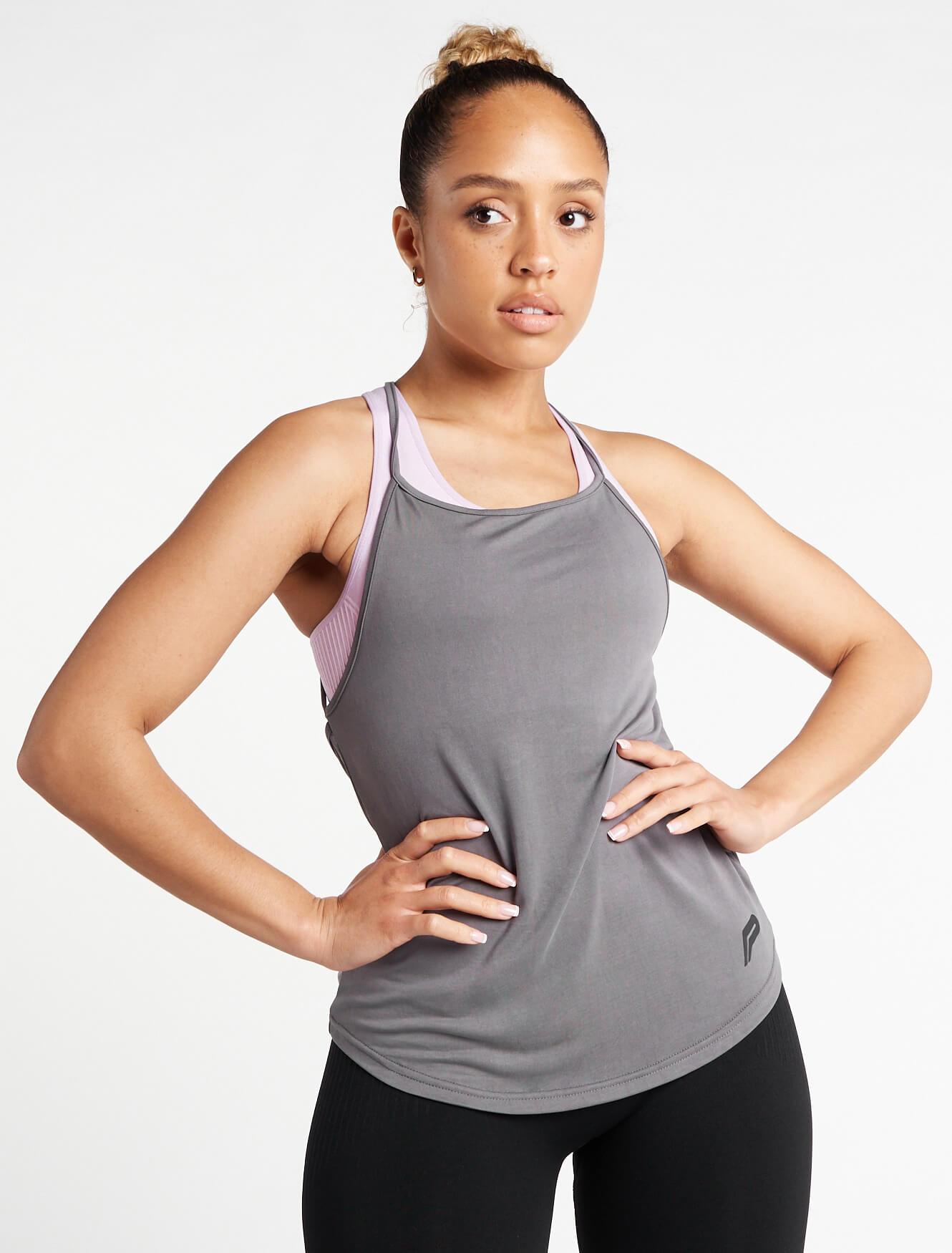 Strappy Back Vest / Grey Pursue Fitness 2