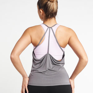 Strappy Back Vest / Grey Pursue Fitness 1