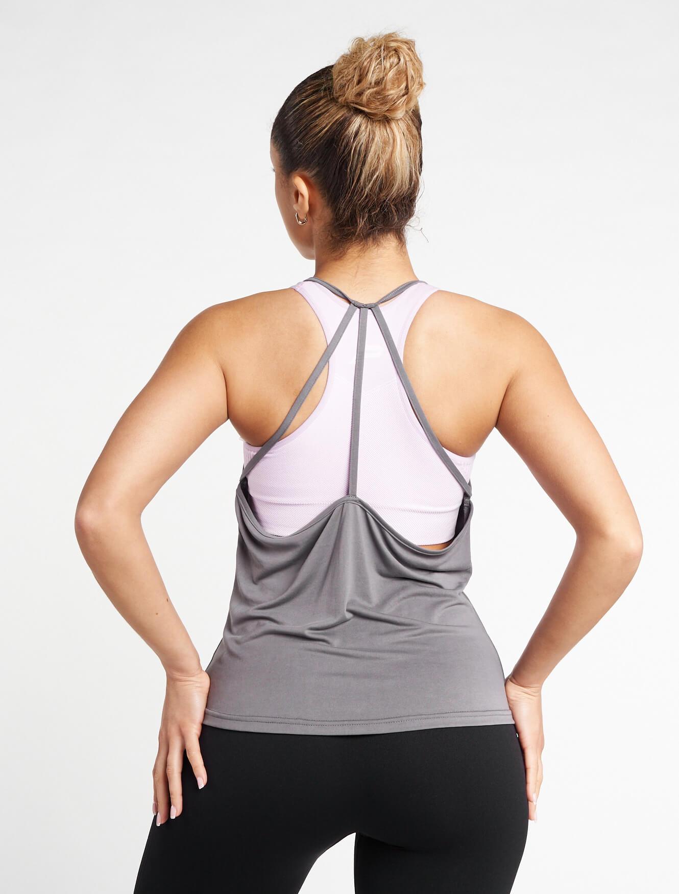 Strappy Back Vest / Grey Pursue Fitness 1