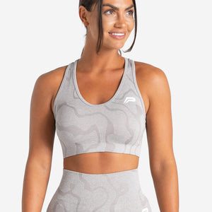 Sustainable Seamless Sports Bra / Cloud Grey Pursue Fitness 1