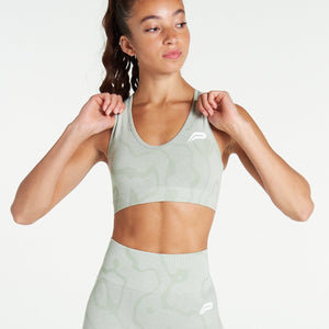 Sustainable Seamless Sports Bra / Sage Green Pursue Fitness 1