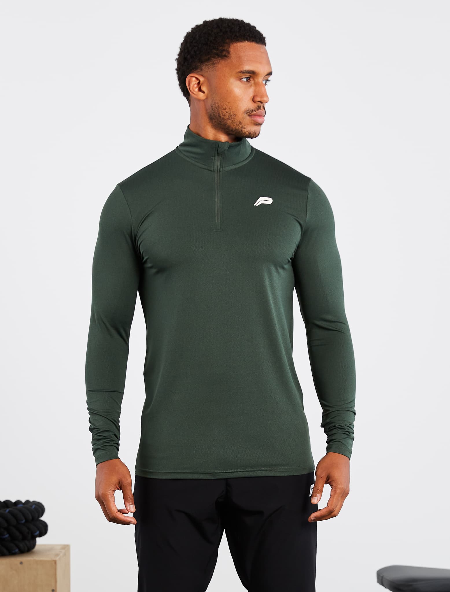 Training ¼ Zip / Dark Green Pursue Fitness 1