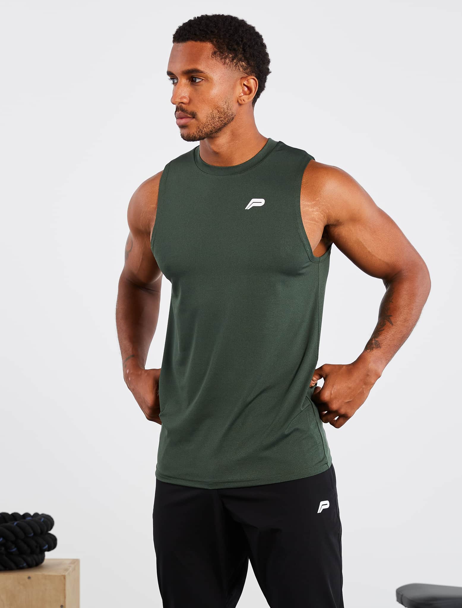 Training Tank / Dark Green Pursue Fitness 1