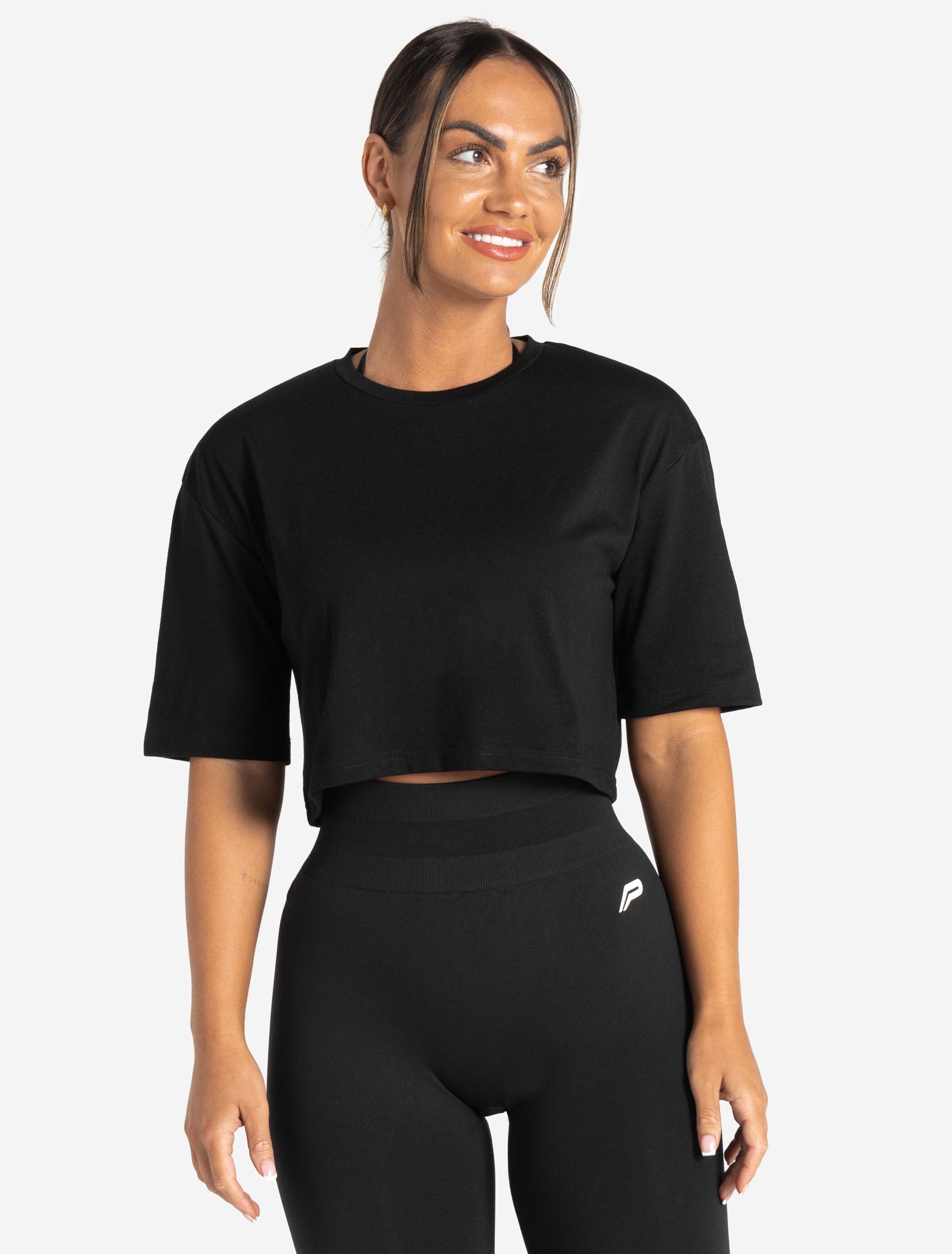 Wave Crop T-Shirt / Black Pursue Fitness 2