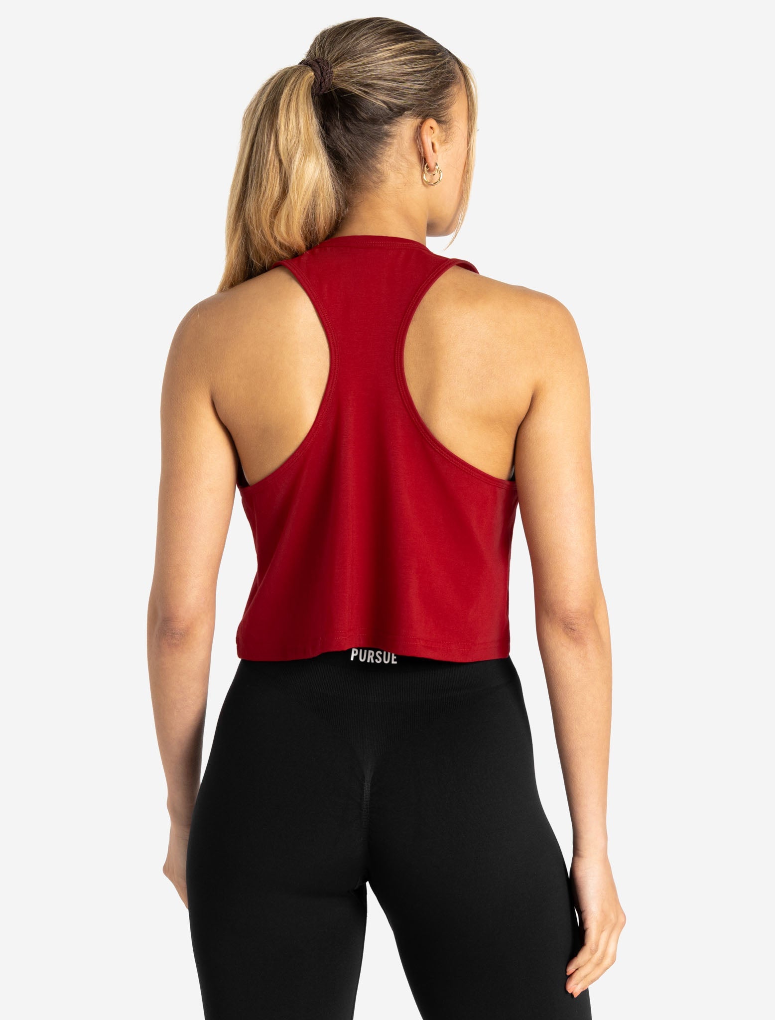 Wave Crop Tank / Maroon Pursue Fitness 2