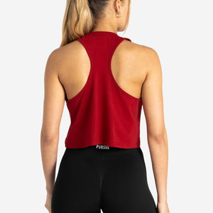 Wave Crop Tank / Maroon Pursue Fitness 2