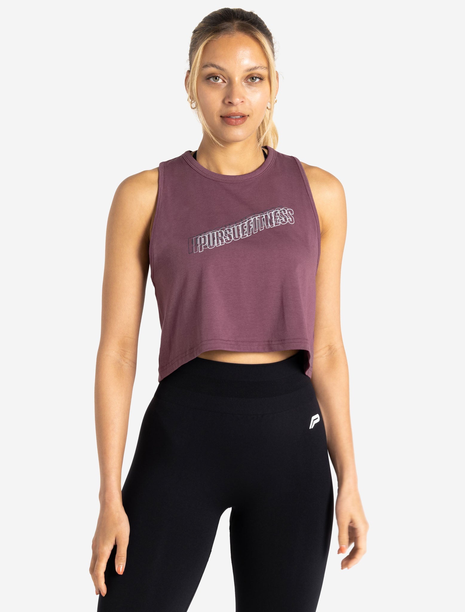 Wave Crop Tank / Plum Pursue Fitness 1